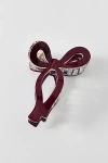 Urban Outfitters Resin Draped Bow Claw Clip In Pomegranate, Women's At