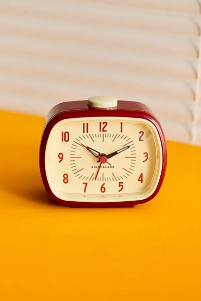 Urban Outfitters Retro Alarm Clock In Red At