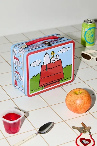 Urban Outfitters Retro Embossed Tin Lunch Box In Snoopy At  In Multi