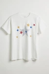 URBAN OUTFITTERS REVERSIBLE BURN THROUGH STAR TEE IN WHITE, MEN'S AT URBAN OUTFITTERS