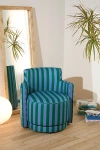 Urban Outfitters Rhea Swivel Lounge Chair In Blue At