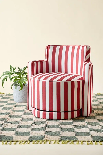 Urban Outfitters Rhea Swivel Lounge Chair In Red At  In Red