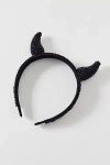 Urban Outfitters Rhinestone Horn Headband In Black, Women's At