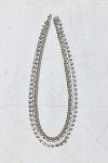 Urban Outfitters Rhinestone Stainless Steel Layered Necklace In Silver, Men's At  In Silver