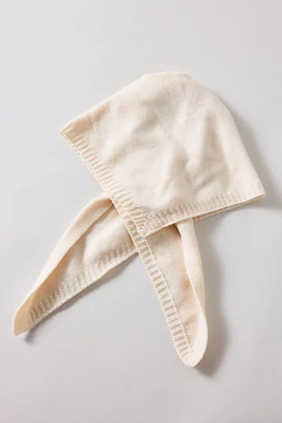 Urban Outfitters Ribbed Knit Triangle Scarf In Ivory, Women's At  In Neutral