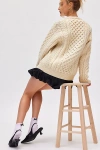 Urban Outfitters Ribbed Ruffle Crew Sock In Pink, Women's At