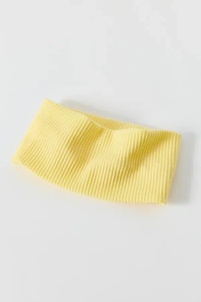 Urban Outfitters Ribbed Soft Headband In Sudbury Yellow, Women's At