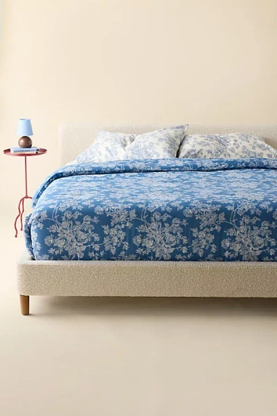 Urban Outfitters Riley Boucle Bed In Cream At  In Blue