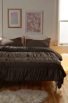 Urban Outfitters Rita Ruffle Comforter In Charcoal At