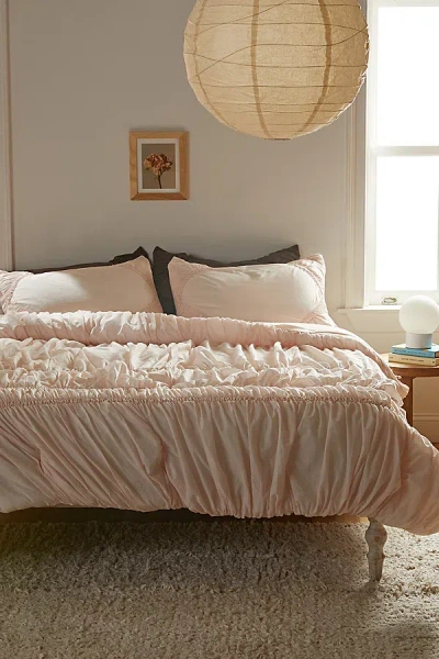 Urban Outfitters Rita Ruffle Comforter In Pink At