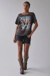 Urban Outfitters Rock Band Graphic Off-the-shoulder Oversized Tee In Weezer, Women's At  In Black