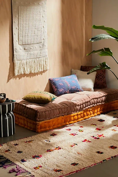 Urban Outfitters Rohini Velvet Daybed Cushion In Lavender At