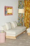 Urban Outfitters Roma Scalloped 3-seater Sofa In Ivory At