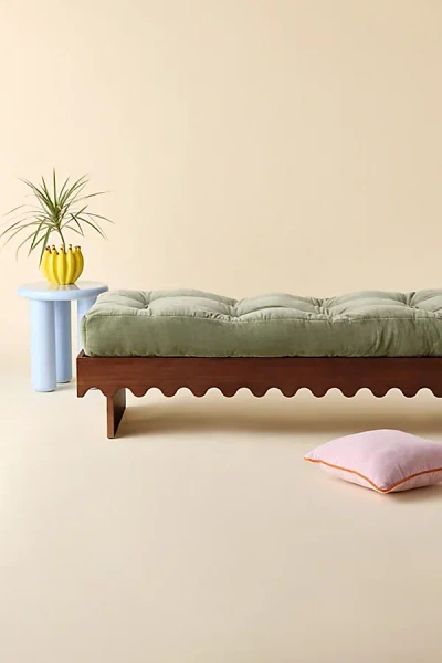 Urban Outfitters Roma Scalloped Wood Daybed In Coco Rubberwood At