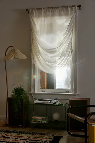Urban Outfitters Roman Shade Window Panel In White At  In Gray