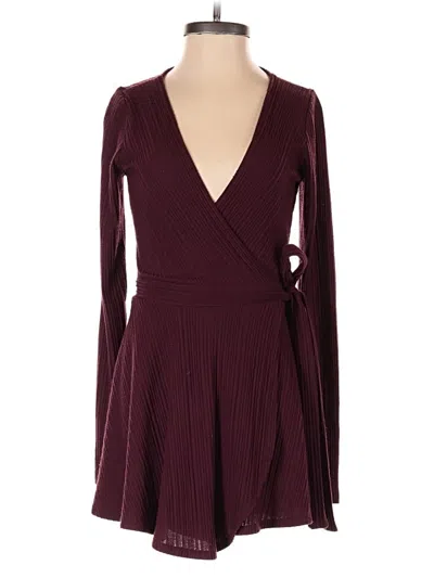 Pre-owned Urban Outfitters Romper In Burgundy