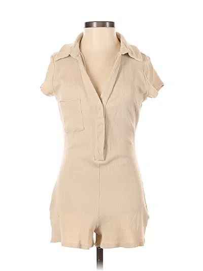 Pre-owned Urban Outfitters Romper In Tan