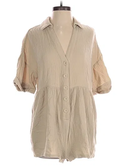 Pre-owned Urban Outfitters Romper In Tan