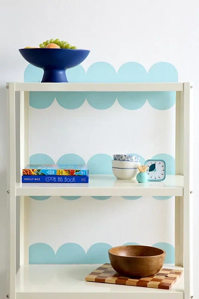 Urban Outfitters Roommates Scallop Border Peel & Stick Wall Decal Set In Blue At