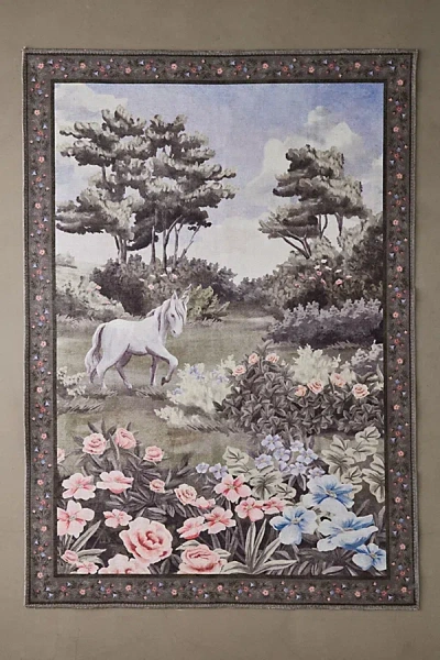 Urban Outfitters Rora Landscape Washable Printed Rug In Floral At