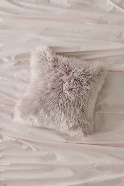 Urban Outfitters Rory Shaggy Faux Fur Throw Pillow In Lilac At