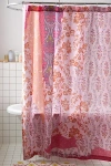 Urban Outfitters Rosalie Wallpaper Shower Curtain In Pink At  In Multi