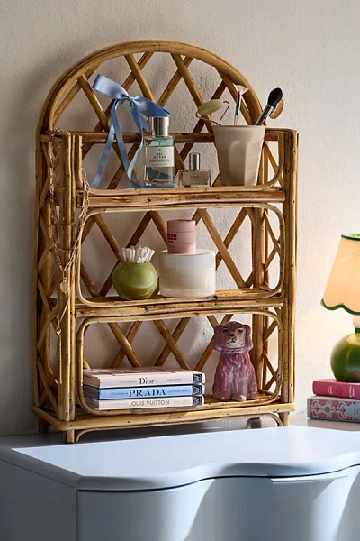 Urban Outfitters Rose 3-tiered Rattan Storage Shelf In Natural At  In Brown