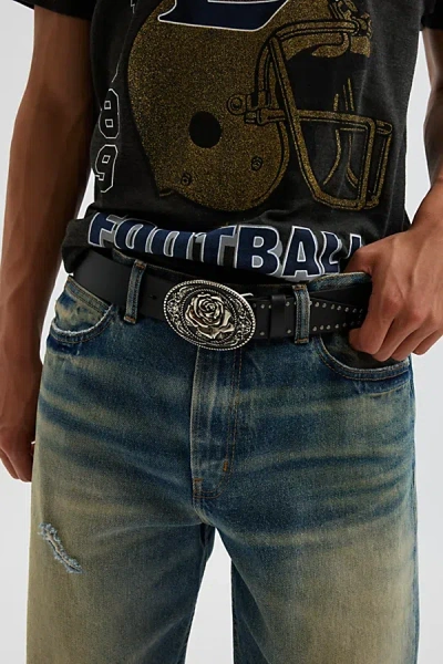 Urban Outfitters Rose Buckle Belt In Black, Men's At