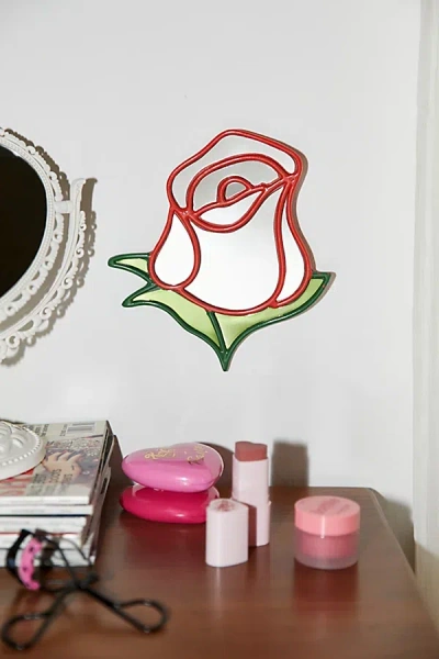 Urban Outfitters Rosebud Wall Mirror In Red At