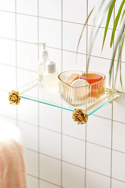 Urban Outfitters Rosette Wall Shelf In Gold At  In Multi