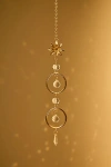 Urban Outfitters Round Crystal Prism Dangle Wall Hanging In Silver At
