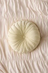 Urban Outfitters Round Pintuck Pillow In Bright Yellow At  In Neutral