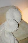 Urban Outfitters Round Pintuck Pillow In Ivory At  In White