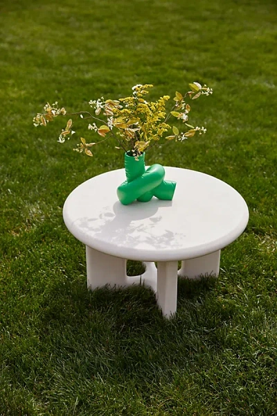 Urban Outfitters Rounded Outdoor Coffee Table In White At