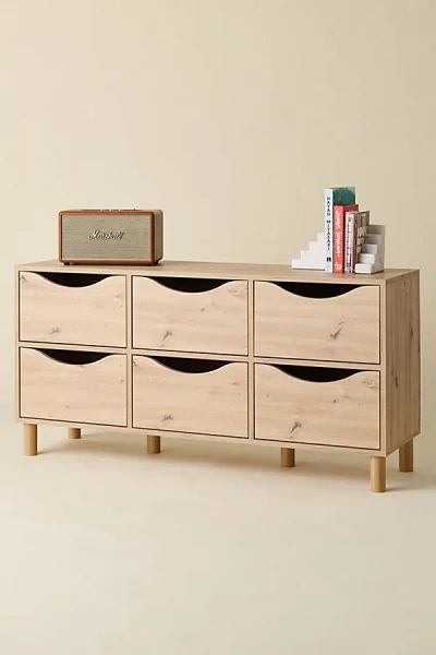 Urban Outfitters Rowan 6-drawer Media Storage Console In Natural At  In Brown