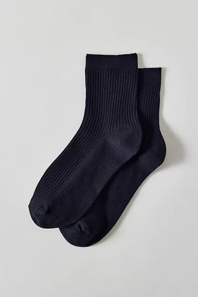 Urban Outfitters Rowan Essential Ribbed Knit Sock In Black, Women's At