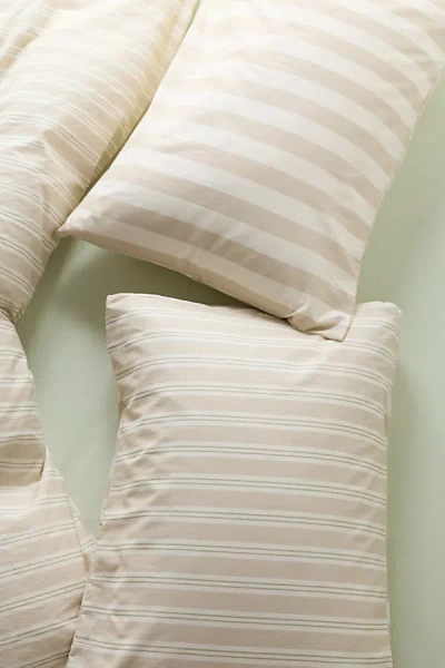 Urban Outfitters Rowen Striped Patterned Reversible Sham Set In Neutral Stripe At
