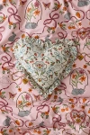 Urban Outfitters Ruffle Heart Cotton Throw Pillow In Mariya At  In White