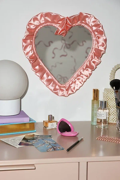 Urban Outfitters Ruffle Heart Wall Mirror In Pink At  In Multi