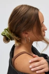 Urban Outfitters Ruffle Velvet Scrunchie In Green, Women's At