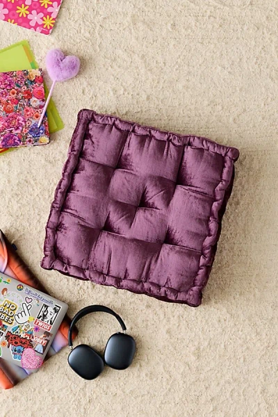 Urban Outfitters Ruthie Velvet Floor Pillow In Moonscape At  In Purple