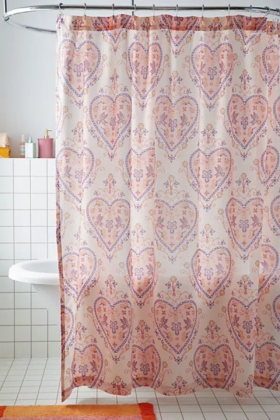 Urban Outfitters Sadie Trinket Shower Curtain In Pink At