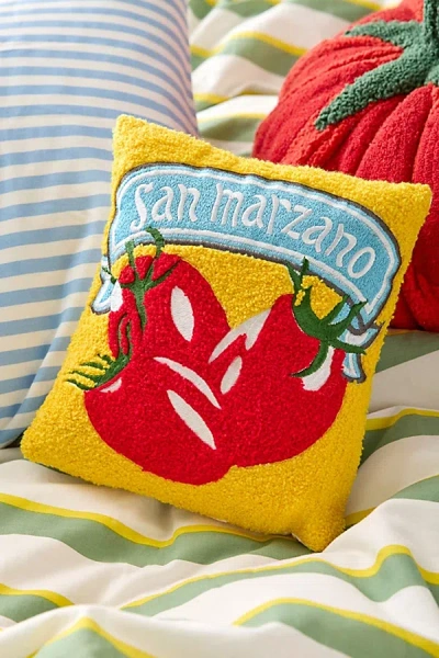 Urban Outfitters San Marzano Tomato Can Fleece Throw Pillow In Red At