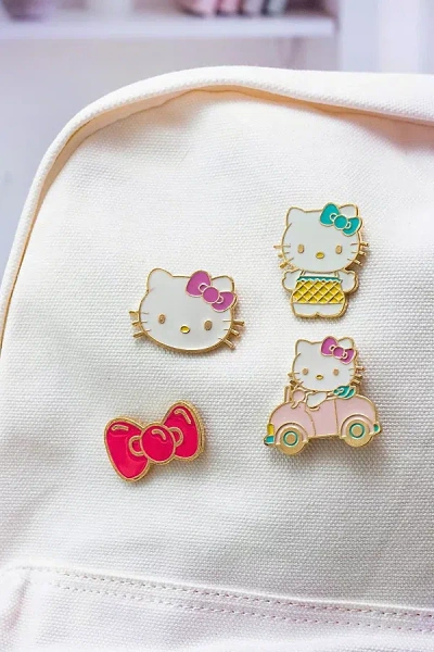 Urban Outfitters Sanrio Hello Kitty 4-piece Enamel Pin Set In Pink At  In Multi