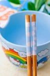 Urban Outfitters Sanrio Hello Kitty Ceramic Noodle Bowl & Chopstick Set In Rainbow At