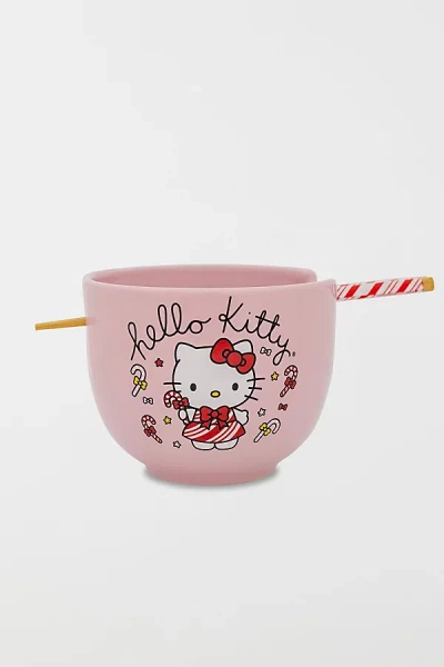 Urban Outfitters Sanrio Hello Kitty Holiday Ramen Bowl And Chopstick Set At  In Pink