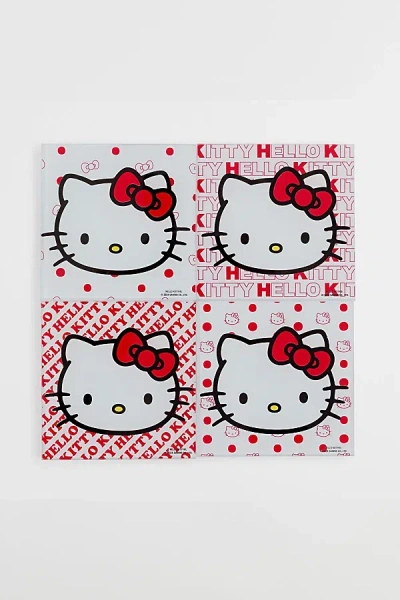 Urban Outfitters Sanrio Hello Kitty Red Bow Glass Coaster Set In Red At  In Multi