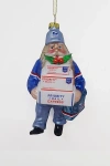 Urban Outfitters Santa Mail Carrier Glass Ornament In Blue At  In Blue
