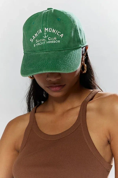 Urban Outfitters Santa Monica Washed Dad Baseball Hat In Washed Green, Women's At