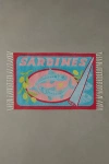 Urban Outfitters Sardine Tin Screen Printed Rug In Blue At